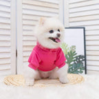 KOOLTAIL Basic Dog Hoodie - Soft & Warm Dog Hoodie Sweater with Leash Hole and Pocket, Dog Winter Coat, Cold Weather Clothes Sweatshirt for Small Medium Large Dogs Puppy Cat Boys Girls Deep Pink S