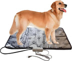 Dog Heating Pad for Large Dog Bed Outdoor Indoor,Electric Heating Blanket for Dog House Pad for Small Medium Pet Cat Puppy Waterproof Easy Clean Long Chew Proof Cord Gray,34"x21"