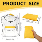 Dog Raincoat, Waterproof Reflective Dog Rain Jacket with Hooded Double Layer for Large Medium Dogs Border Collie, Husky, Samoyed, Shiba Inu - Lightweight Rainwear for Outdoor Walking