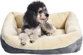Amazon Basics 24-Inch Machine Washable Self Warming Pet Bed For Cat or Dog, Rectangle, Grey, 24"L x 20"W x 7"H