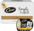Cesar Simply Crafted Adult Wet Dog Food Meal Topper, Chicken, 1.3 oz. Tubs (24 Count, Pack of 1)