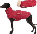 ASENKU Warm Dog Coat, Waterproof Dog Jackets for Large Dogs with Reflective Fleece Vest Turtleneck with Button,Windproof Cold Weather Coats for Small Medium Large Dogs, Dark Red, XL