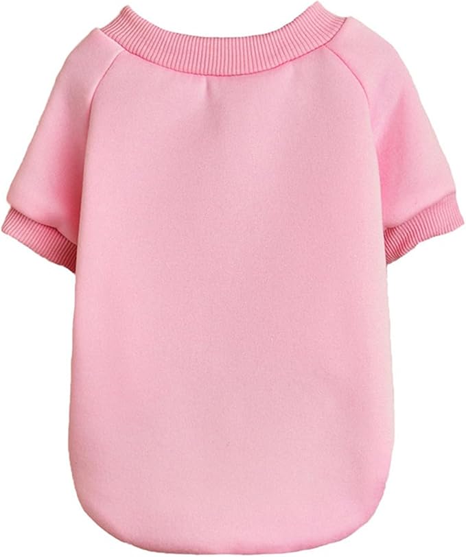 Puppy Sweater for Small Dogs Clothes Warm Winter Cat Clothe Pet Sweatshirt Knitwear Doggie Kitten Clothing, Pink, Small