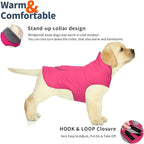 Dog Coat, Waterproof Dog Winter Jacket with Pocket, Reflective Adjustable Pet Snow Vest, Warm Cozy Fleece Sweater for Small Medium Extra Large Dogs - Pink, M