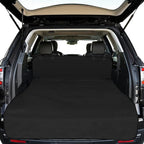 F-color SUV Cargo Liner for Dogs - Waterproof Pet Cargo Liner, Comfort Dog Cargo Cover with Bumper Flap Protector, Scrachproof Large Size Universal Fit SUVs Sedans Trunks Vans, Black