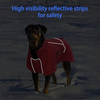 MIGOHI Dog Winter Jacket,Dog Coat Waterproof,4XL Winter Snow Coat with Fleece Lining for Large Dogs Boys Girls,Snowproof Pet Jacket,Great Dane,Mastiff,Red