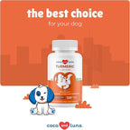 Turmeric for Dogs Anti Inflammatory Pain Relief - 120 Chewable Tablets - Hip & Joint Support Anti Inflammatory for Dogs with Curcumin and BioPerine, Antioxidant, Cardiovascular