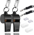 HUTOU Whistle Stainless Steel Coach Sports Whistle with Lanyard, Loud Crisp Sound Whistle Ideal for Coaches, Referees, and Official