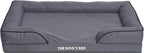 The Dog’s Bed, Orthopedic Standard Foam Waterproof Dog Bed with Standard Support, XL Grey with Black Trim, Waterproof, Supportive Dog Bed with Replaceable Covers, Veterinary Approved