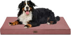Outdoor Extra Large Dog Crate Bed, XXL Waterproof Dog Bed for Giant Breeds Dogs, 47x29 Inch Orthopedic Egg Crate Foam Pet Mat with Removable Cooling Cover, Pink