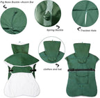 Waterproof Dog Raincoat Hooded Slicker Poncho Raincoat for Medium Large Dogs, Adjustable Dog Rain Coat Jacket(Green, 6XL)