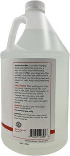 Warren London Foaming Pet Facial – Tear Free Dog Face Wash & Tear Stain Remover | Gentle Puppy & Dog Face Shampoo | Cucumber Melon Scent | Made in USA | 1 Gallon Refill