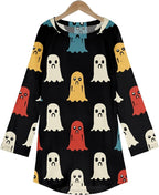 MARSVOVO Women Novelty Graphic Plus Size Sweater Crewneck Long Sleeve Cute Printed Loose Fit Casual Fall Sweaters Top
