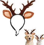 Christmas Halloween Pet Headband for Dog Cat Pet Elastic Band Adjustable,Costume Accessory for Cats and Kittens Comfortable Non-deformable for Holiday Season and Photography - Size L