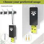Dog Poop Bag Dispenser, Wall Mounted Dog Poop Bag Holder, Pet Waste Bag Dispenser Indoor ＆ Outdoor, Includes 60 Bags