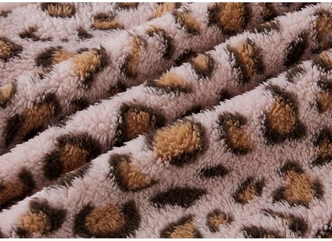 GreenJoy Leopard Print Dog Sweater – Stretchy Fleece Dog Turtleneck Sweatshirt for Puppies & Cats, Soft & Warm Pet Winter Clothes for Small, Medium & Large Dogs (Pink, Large/X-Large)