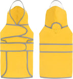 HDE Dog Raincoat with Clear Hood Rain Jacket Poncho for Small Medium Large Dogs Yellow - XL
