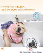 Supet Inflatable Dog Cone Collar Alternative After Surgery, Dog Neck Donut Collar Recovery E Collar for Neuter, Soft Pet Cone for Small Medium Large Dogs