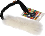 Dingo tug Toy for Dog, Natural Fabric, Sheepskin Toy, for Chasing Motivation Reward Agility, Bungee Handle, Black 98500