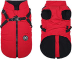Norbi Dog Coat - Winter Jacket with Built-in Harness, Adjustable for Small to Large Dogs, Warm Coat for Cold Weather