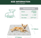 FXW Washable Pee Pads for Dogs, Puppy Pads with Super Absorbent, Specifically Designed for 18inch Cages, 17" × 11" Rectangle, Khaki, 4 Packs