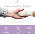 Petralyte Cat Hydration Electrolyte and Cat Joint Supplement | Hydration Support for Cats w/Glucosamine, Chondroitin, L-Glutamine, Taurine, Lysine & Prebiotics | Unflavored | 32 Packets