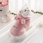 Cat Bunny Ears Costume Cute Dog Kitten Hoodies Sweater Rabbit Ears Puppy Pet Apparel (X-Large,Pink)