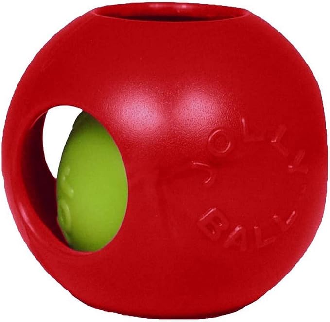 Jolly Pets Teaser Ball Dog Toy, Large/8 Inches, Red