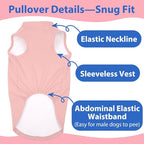 Fleece Sweater for Smalll Dogs - Pink, M - Pullover Vest | Stretchable Warm Sweatshirt, Lightweight Winter Jacket for Free Movement,Seasonal Dog Clothes,Shih Tzu, Papillon