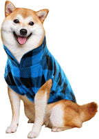 KAMA BRIDAL Spring Autumn Winter Coat Pullover Fleece Vest for Cats Small and Medium Dogs Thin Sweater Blue & Black Plaid (Blue, XXS)