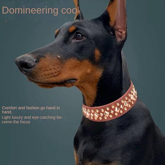 Spiked Dog Collar Soft Pu Leather Mushrooms Rivet Spike Studded Puppy Adjustable Pet Collars for Small Breeds (XS, Black3)