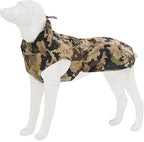 Waterproof Dog Raincoat with Reflective Strip, Adjustable Breathable Rain Coat Jacket with Leash Hole for Dogs (Camo, XXX-Large)