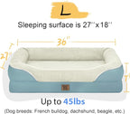 Orthopedic Foam Large Dog Bed XLarge Dog Bed with Removable Washable Cover Pet Beds with Bolster Waterproof Cover Large Size Dogs