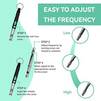 2 Pack Dog Whistle, Dog Whistle to Stop Barking Neighbors Dog, Adjustable Ultrasonic Silent Dog Training Whistles(Black and White with Lanyard)