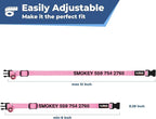 GoTags Personalized Cat Collar with Embroidered Name and Number, Safety Breakaway Buckle Snag-Proof Design, Adjustable Customized Nylon ID Collar with Bell for Cat or Kitten, 5 Color Options