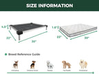 FXW TitanNest Chew-Proof Elevated Dog Bed, Raised Cot for Indoor/Outdoor/Camping Use, Durable & Waterproof Cooling Pet Bed with Exclusive Cover for Extra-Small Dogs, 30.0" L x 22.0" W x 4.5" H, Black