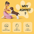 ASMPET Dog Chicken Jerky Treats, Made with 100% Real Chicken Breast, High Protein & Grain Free