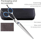 Straight Left Handed Dog Grooming Scissors 7.0'' Professional Dog Shears for Grooming for Pet Cat Japan 440C Dog Scissors for Small Dogs Super Sharp (7.0'' Straight)