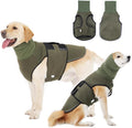 Dog Anxiety Vest,Pet Calming Hoodie Breathable Dog Anti-Anxiety Jacket for Thunder Fireworks and Separation,Green M
