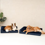 EHEYCIGA Memory Foam Dog Bed XXL, Giant Dog Bed Orthopedic with Washable Removable Cover, Waterproof Pet Bed Couch for Jumbo Dogs, 48x36x7 Inches, Navy Blue