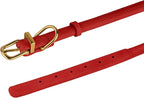 BronzeDog Rolled Leather Dog Collar with QR ID Tag, Adjustable Soft Round Collars for Small Medium Large Dogs Puppy (14" - 16" Neck Size, Classic Red)