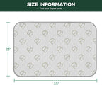 FXW Washable Pee Pads for Dogs, Puppy Pads with Super Absorbent, Specifically Designed for 36inch Cages, 35" × 23" Rectangle, Khaki, 2 Packs