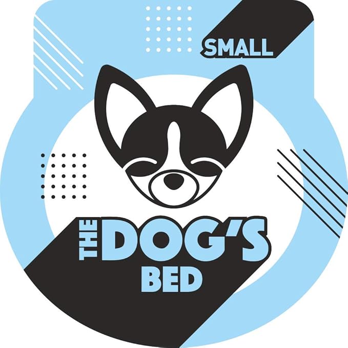 The Dog's Bed Replacement Outer Cover ONLY (Outer Cover ONLY - NO Bed, NO Waterproof Inner) for The Dog's Bed, Washable Oxford Fabric, Small (Blue with Red Piping UK Embroidery Flag)