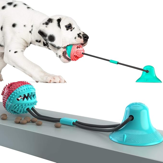 Just4Pups Dog Chew Toys – Durable, Long-Lasting Rubber Chew Toy with Treat Dispensing and Dental Benefits—Perfect for High-Energy Dogs and Puppies