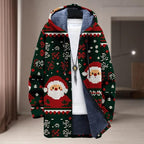Oversized Full Zip Hoodie for Men Sherpa Fleece Lined Jacket with Hood Soft Warm Winter Coat with Pockets