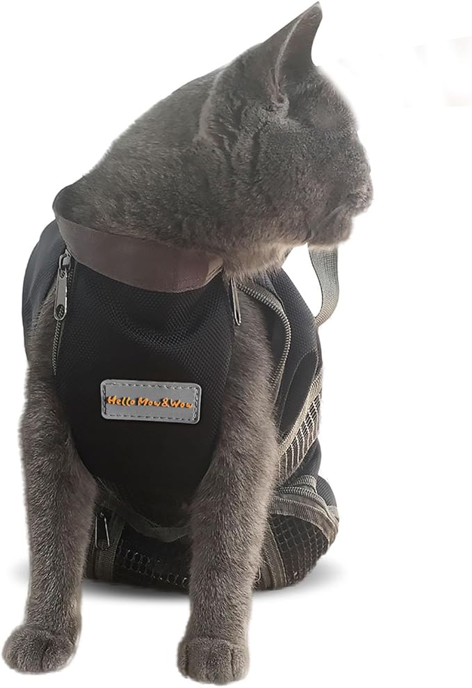 Cinf Cat Nail Clipping Cleaning Grooming Restraint Bag No Scratching Biting for Bathing Nail Trimming Injecting Examining(Black,M)