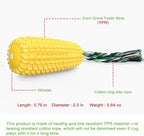 Corn Shape Dog Chew Toy for Small to Medium Dogs – Puppy Teething Toys with Squeaker; Tree Stump Chew Toy for Medium to Large Dogs – Design with Frozen Treat Molds & Peanut Butter Grooves