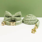 Personalized Cat Collar with Engraved Name and Phone Number - Customizable Kitten Collars for Girls (Tweed)