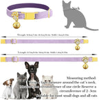 Personalized Breakaway Cat Collars - Magnetic Buckle, Bell - Safety Quick Release, Customized for Girls & Boys Cats - Velvet -Navy