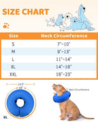 Supet Inflatable Dog Cone Collar Alternative After Surgery, Dog Neck Donut Collar Recovery E Collar to Stop Licking, Soft Dog Cone for Medium Large Dogs